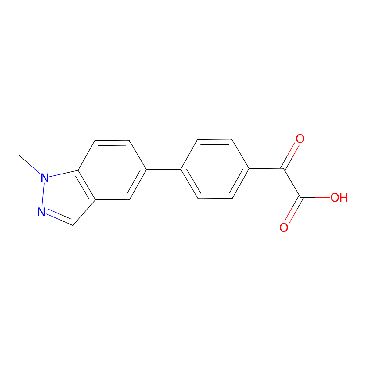 2-[4-(1-Methylindazol-5-yl)phenyl]-2-oxoacetic acid molecular structure, CAS 1683545-72-3