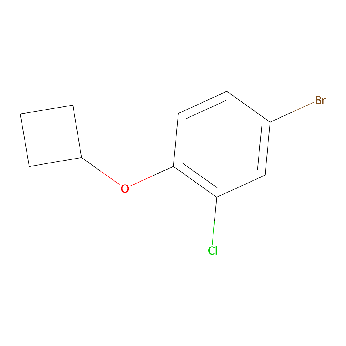 4-Bromo-2-chloro-1-cyclobutoxybenZene molecular structure, CAS 1683546-83-9