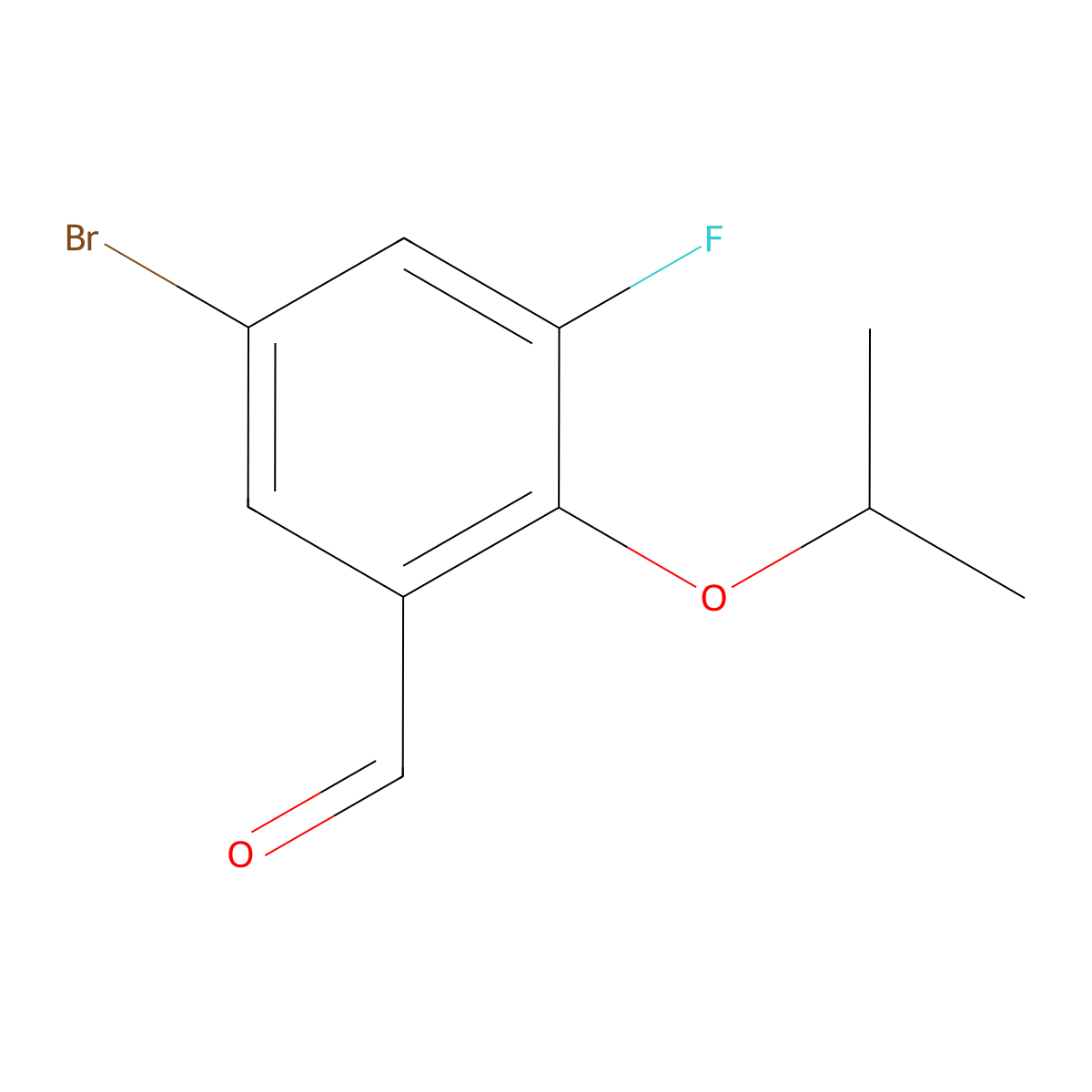 5-Bromo-3-fluoro-2-(propan-2-yloxy)benzaldehyde molecular structure, CAS 1683547-39-8