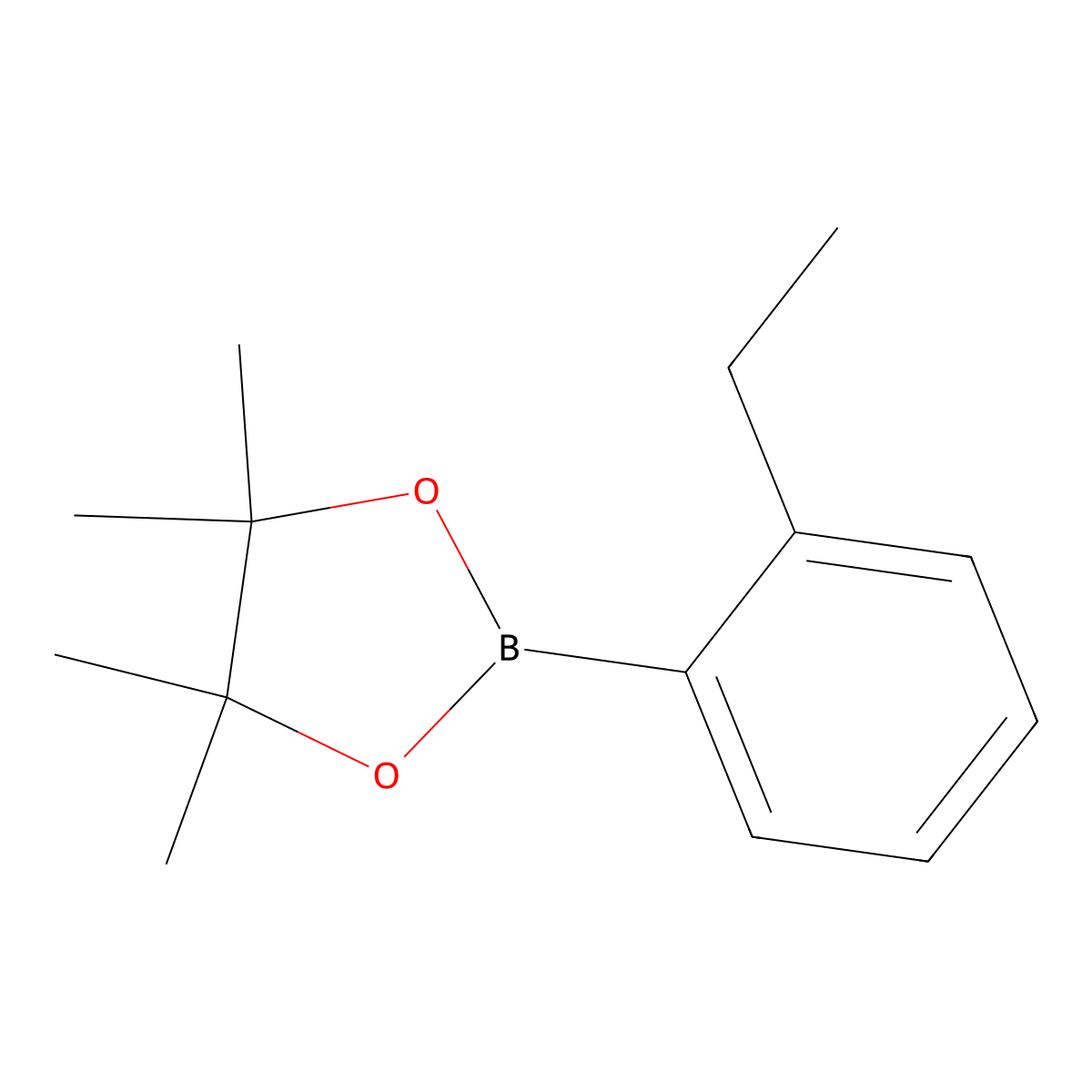2-(2-Ethylphenyl)-4,4,5,5-tetramethyl-1,3,2-dioxaborolane molecular structure, CAS 1683582-61-7