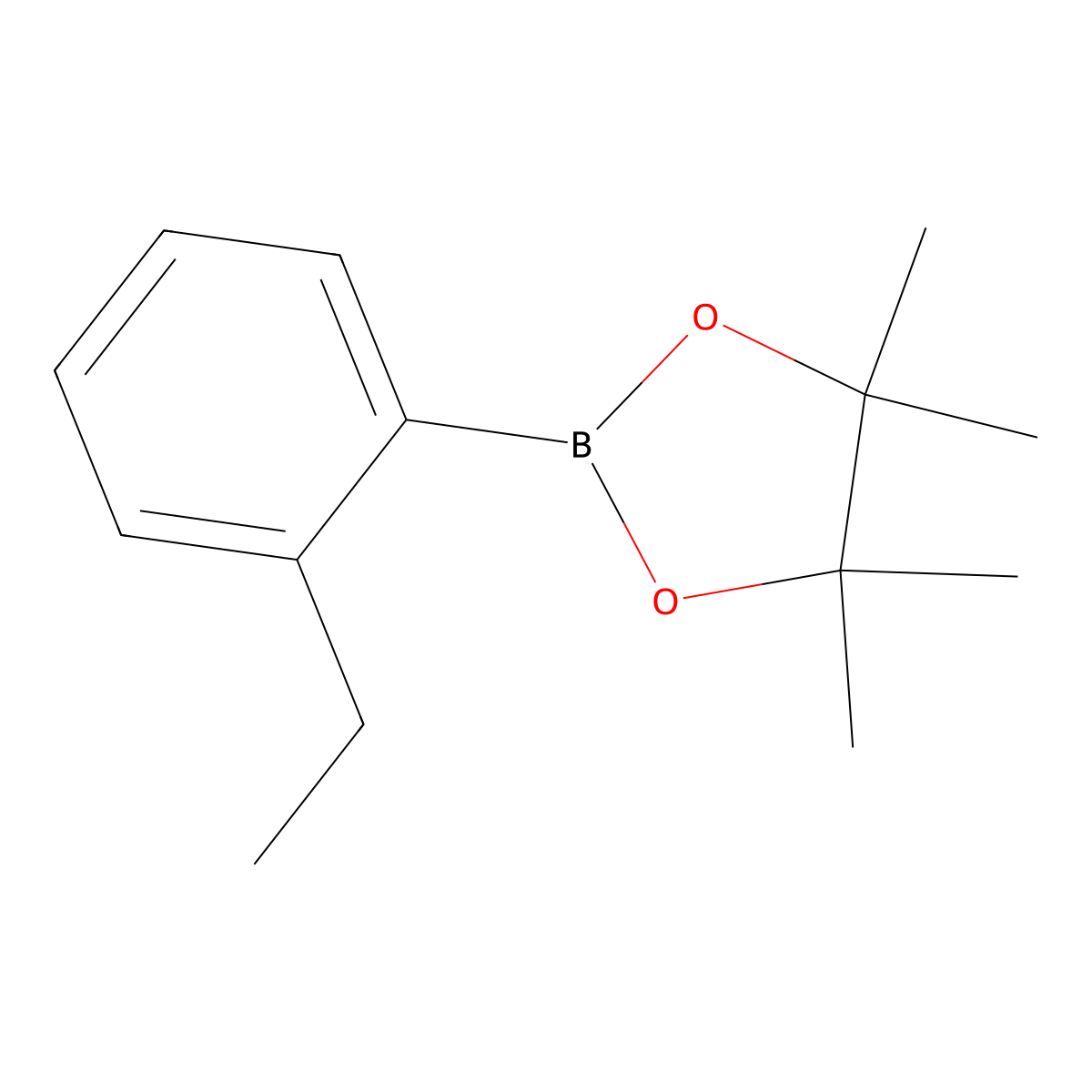 2-(2-Ethylphenyl)-4,4,5,5-tetramethyl-1,3,2-dioxaborolane molecular structure, CAS 1683582-61-7