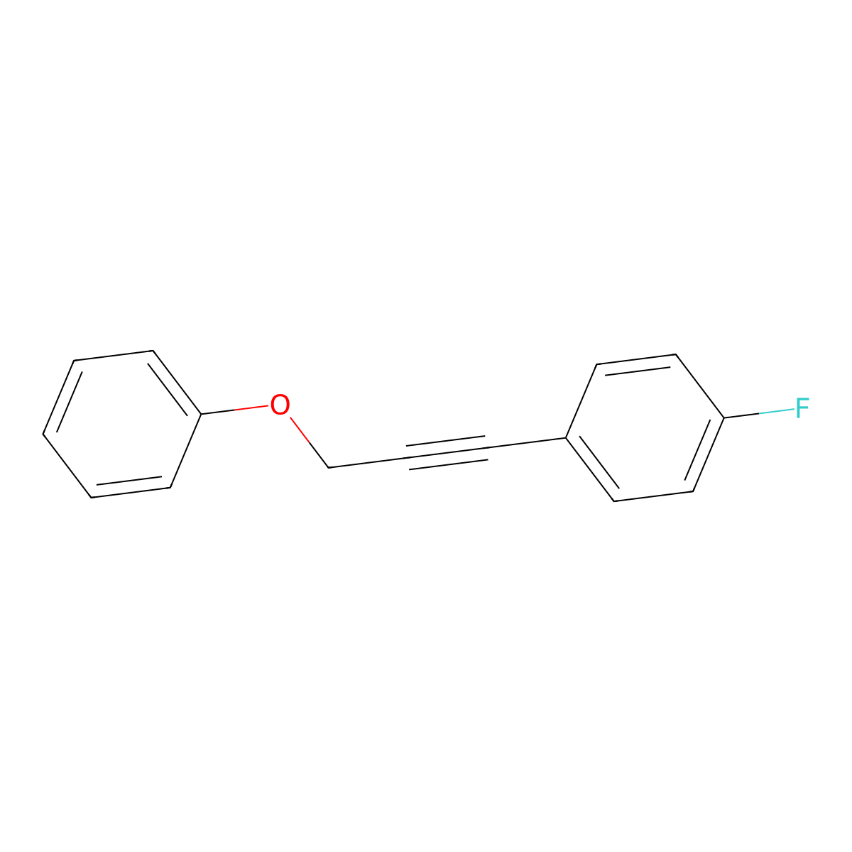 Benzene, 1-fluoro-4-(3-phenoxy-1-propyn-1-yl)- molecular structure, CAS 1683616-46-7