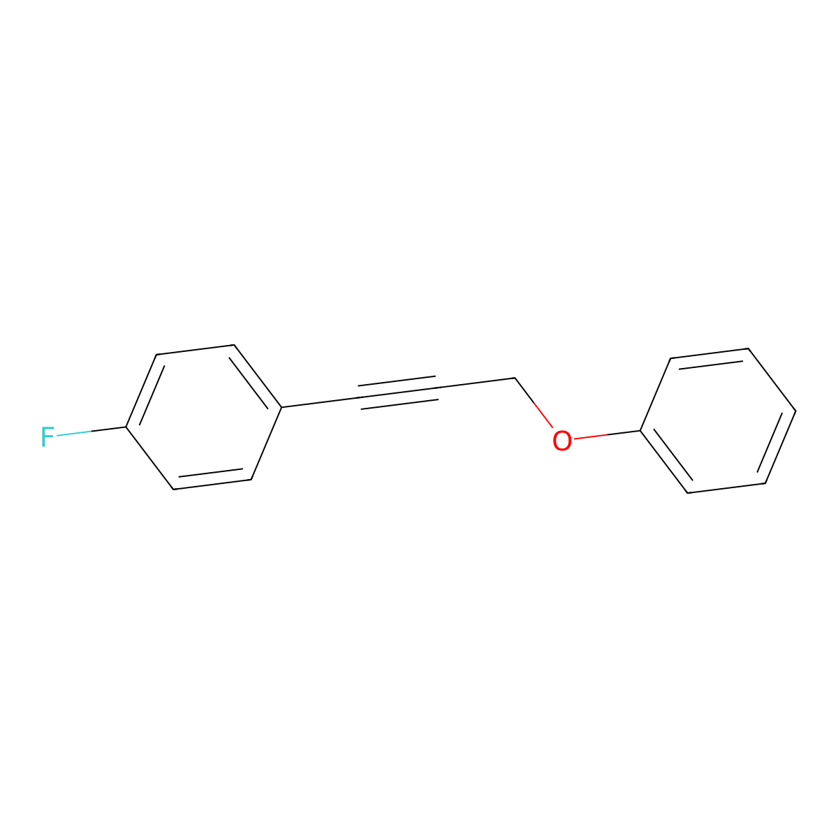Benzene, 1-fluoro-4-(3-phenoxy-1-propyn-1-yl)- molecular structure, CAS 1683616-46-7