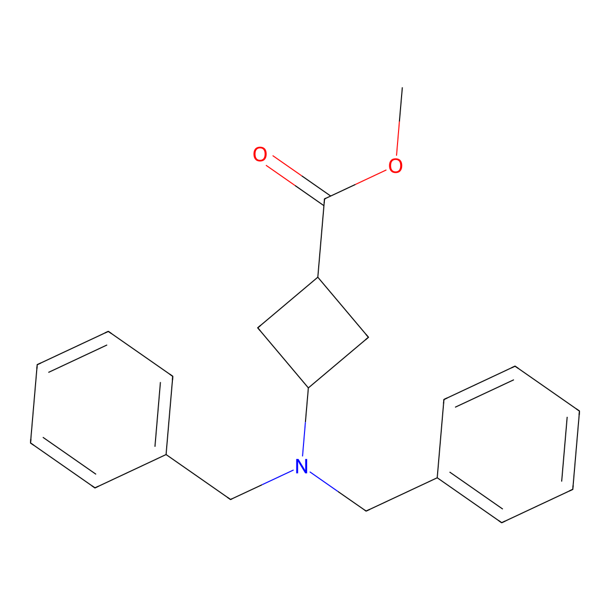 Methyl 3-(dibenzylamino)cyclobutanecarboxylate molecular structure, CAS 1683616-58-1