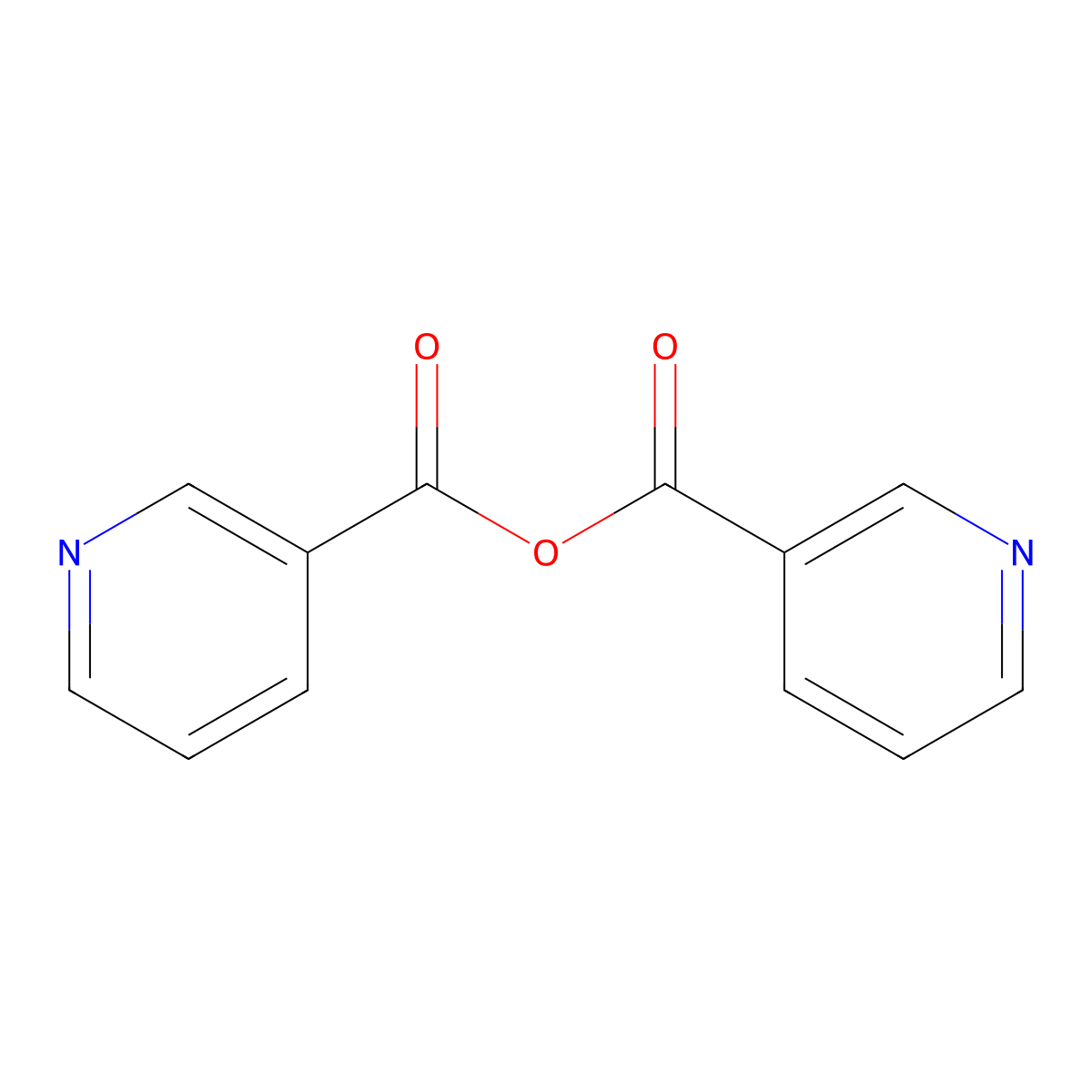 Nicotinic anhydride molecular structure, CAS 16837-38-0