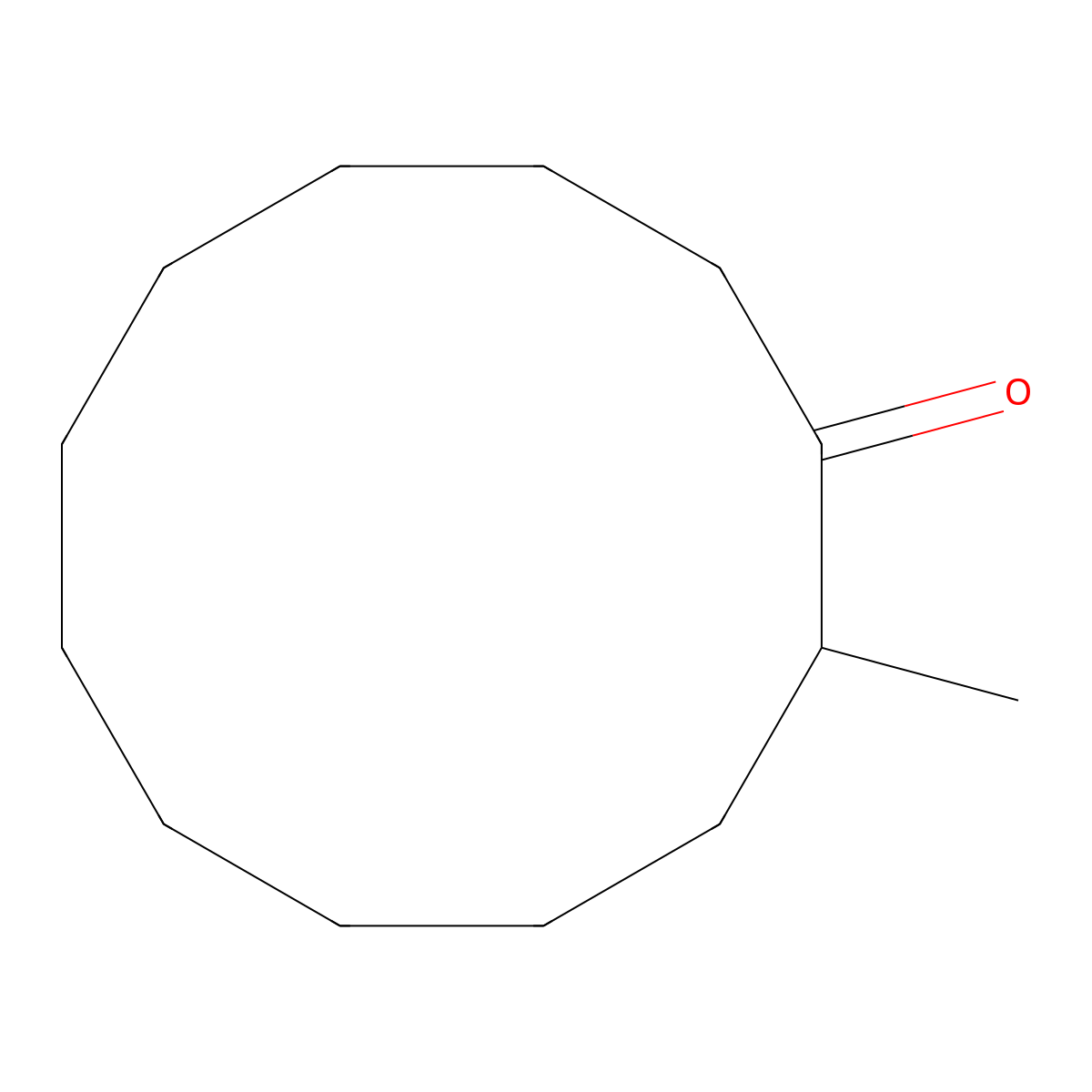 2-Methylcyclododecanone molecular structure, CAS 16837-94-8