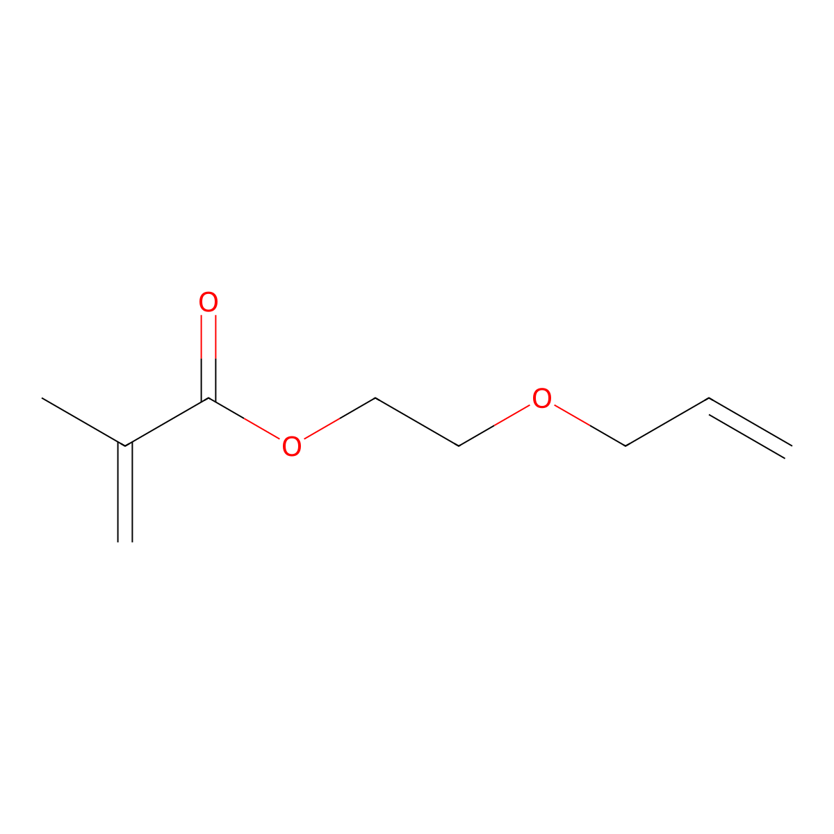 2-Propenoic acid, 2-methyl-, 2-(2-propen-1-yloxy)ethyl ester molecular structure, CAS 16839-48-8