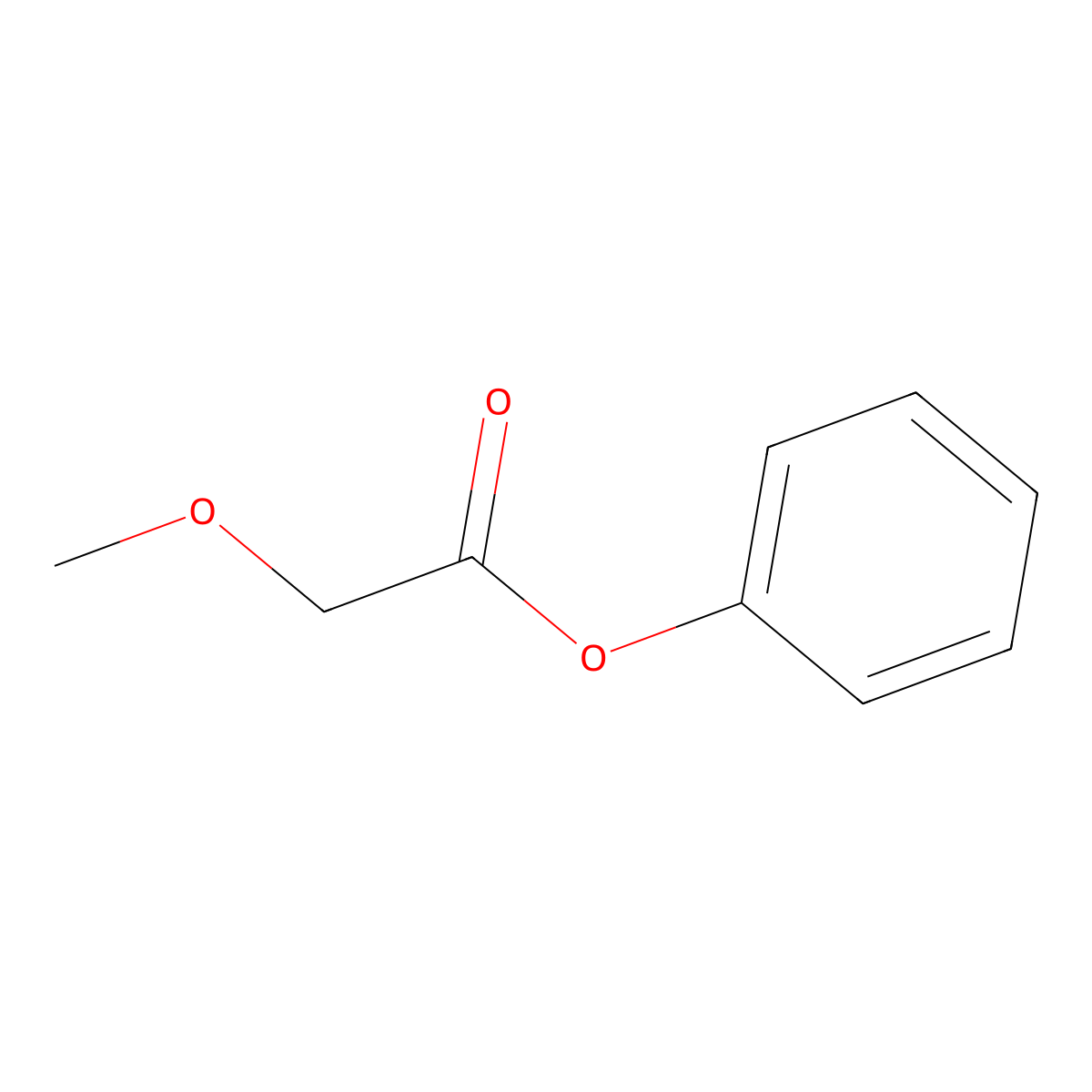 Phenyl methoxyacetate molecular structure, CAS 16839-92-2