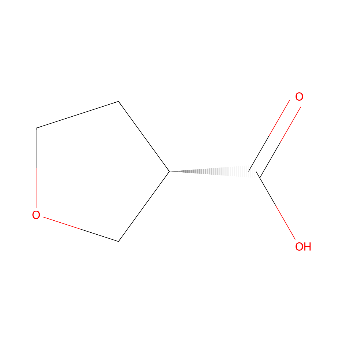 (3S)-oxolane-3-carboxylic acid molecular structure, CAS 168395-26-4