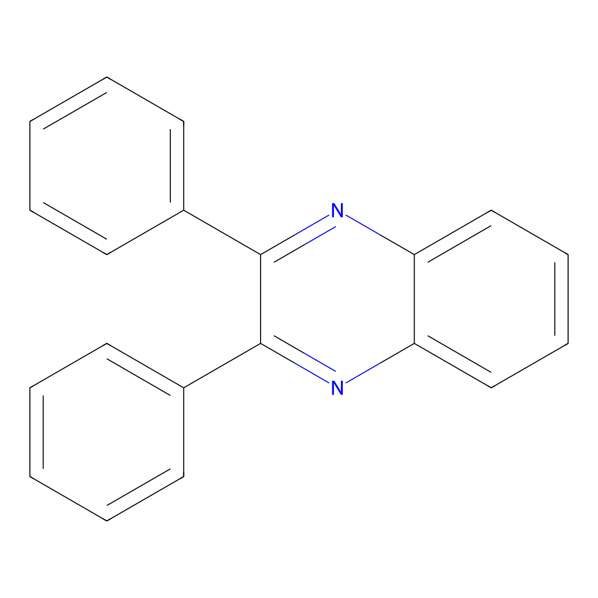 2,3-Diphenylquinoxaline molecular structure, CAS 1684-14-6