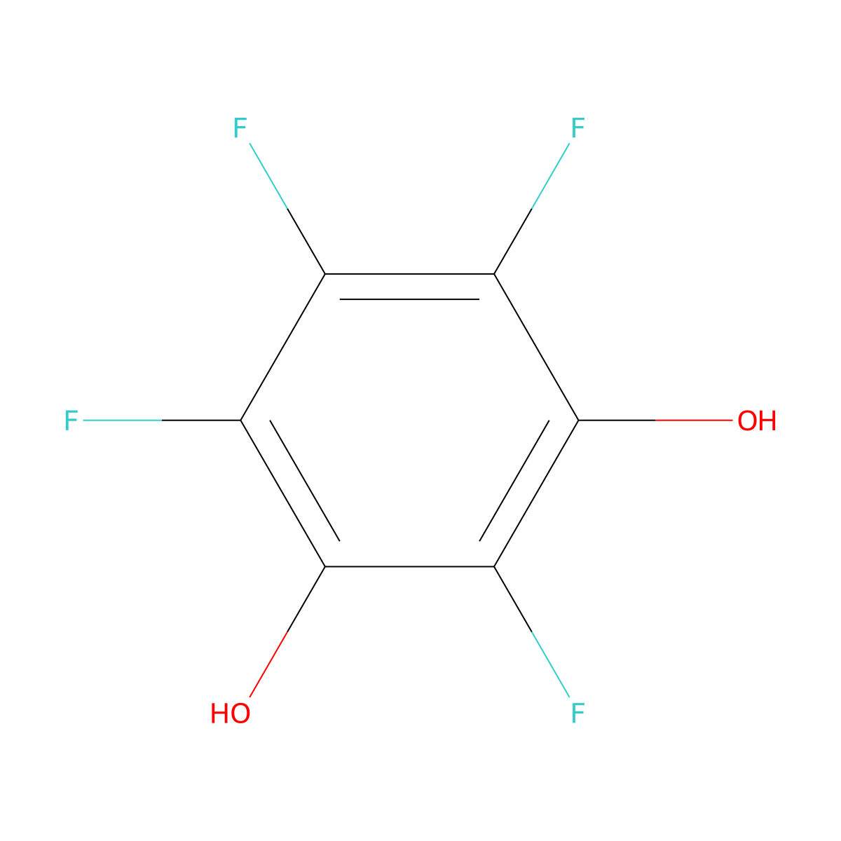 Tetrafluorobenzene-1,3-diol molecular structure, CAS 16840-25-8