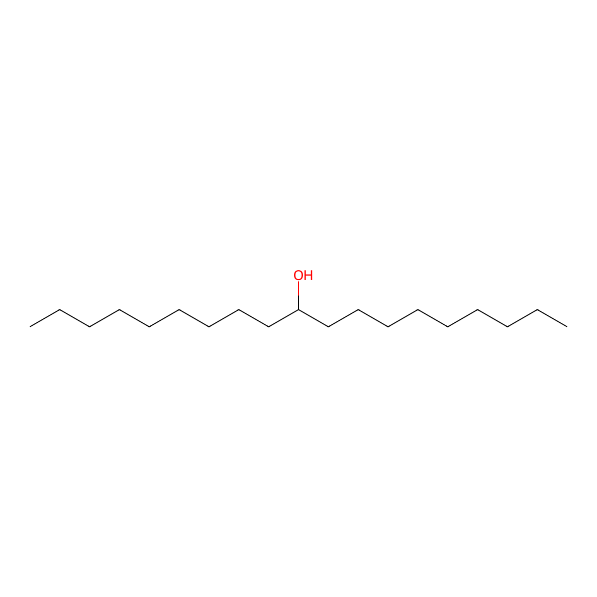 10-Nonadecanol molecular structure, CAS 16840-84-9