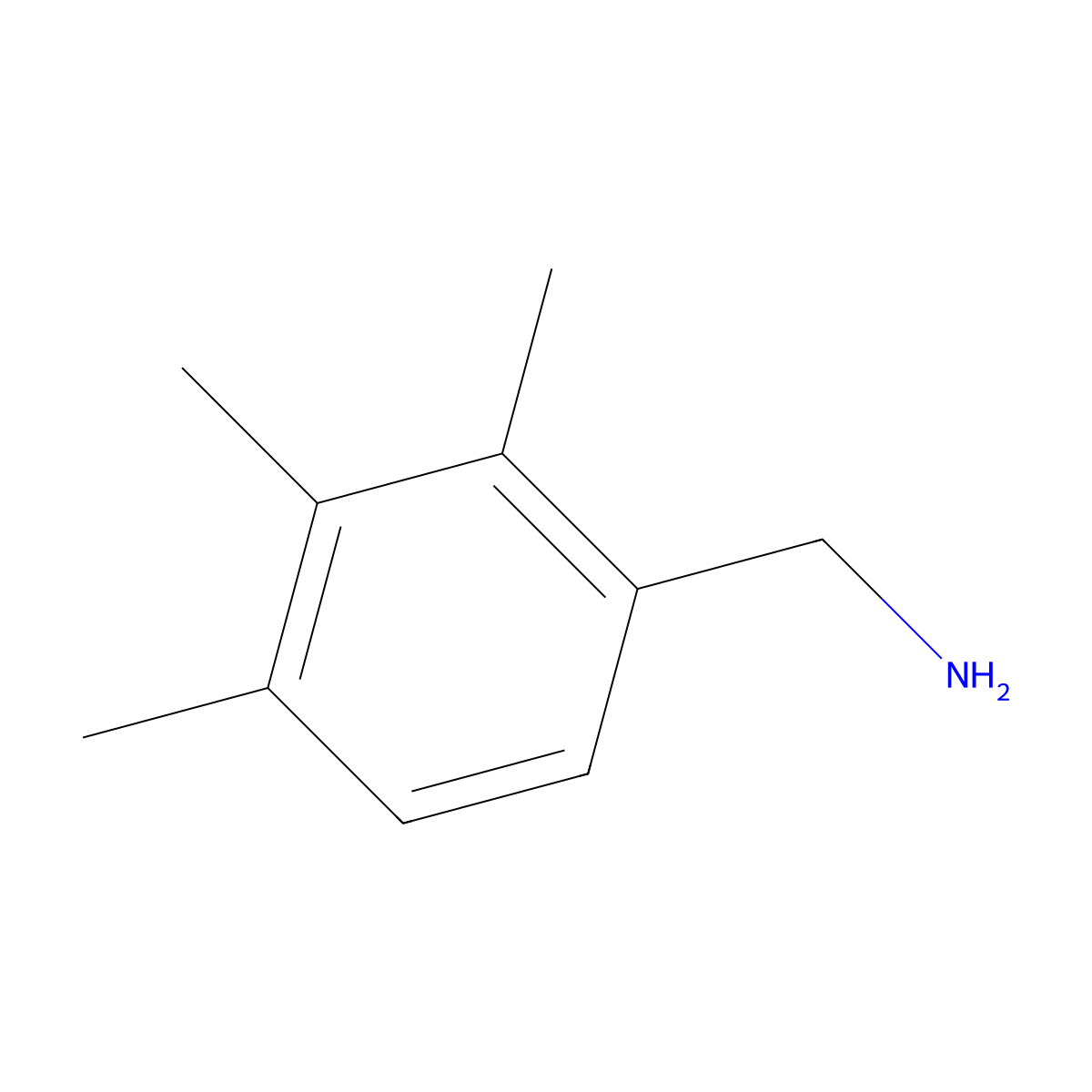 2,3,4-Trimethylbenzenemethanamine molecular structure, CAS 168405-46-7