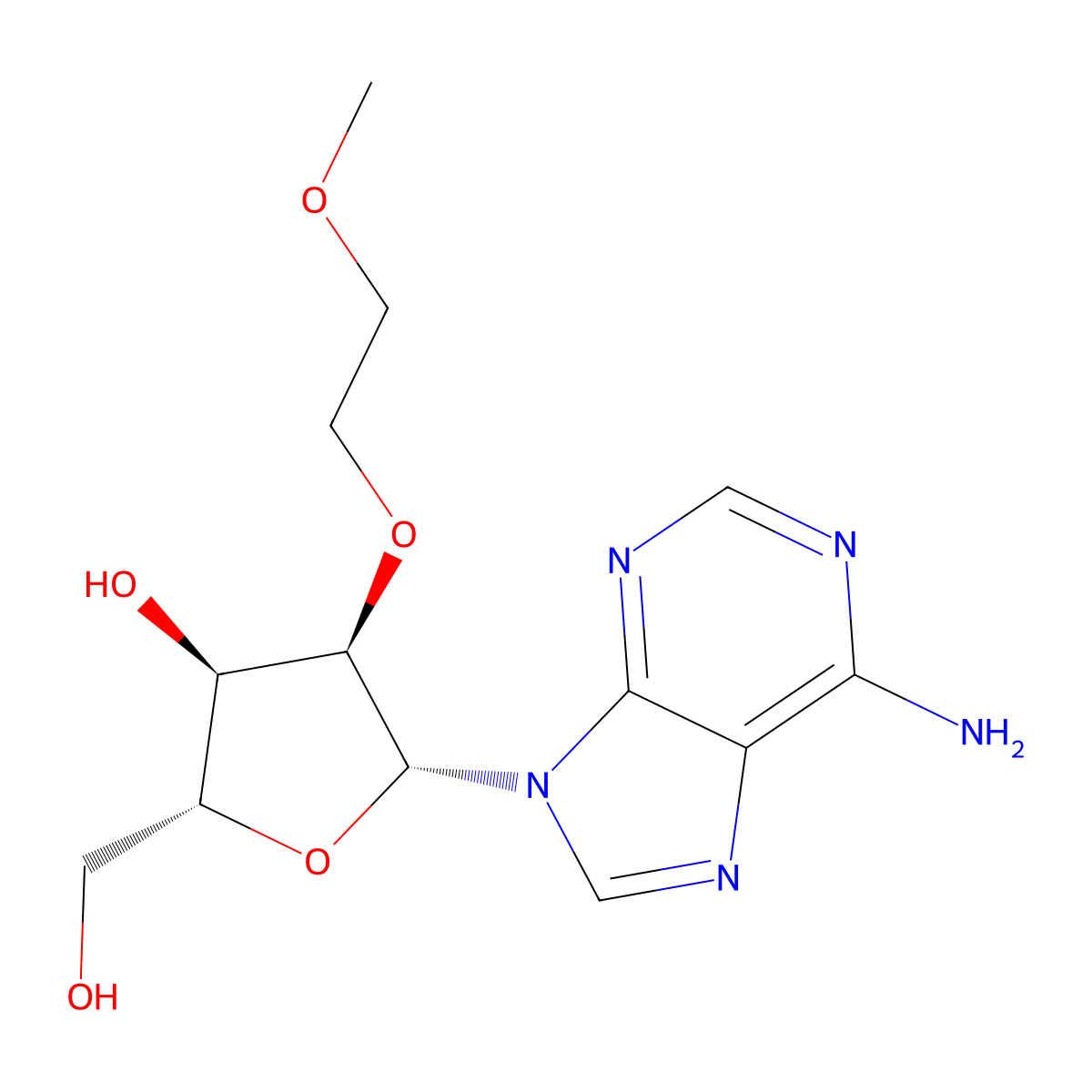 2'-O-(2-Methoxyethyl)adenosine molecular structure, CAS 168427-74-5