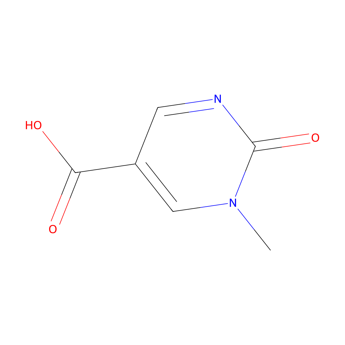 1-Methyl-2-oxo-1,2-dihydropyrimidine-5-carboxylic acid molecular structure, CAS 168428-09-9