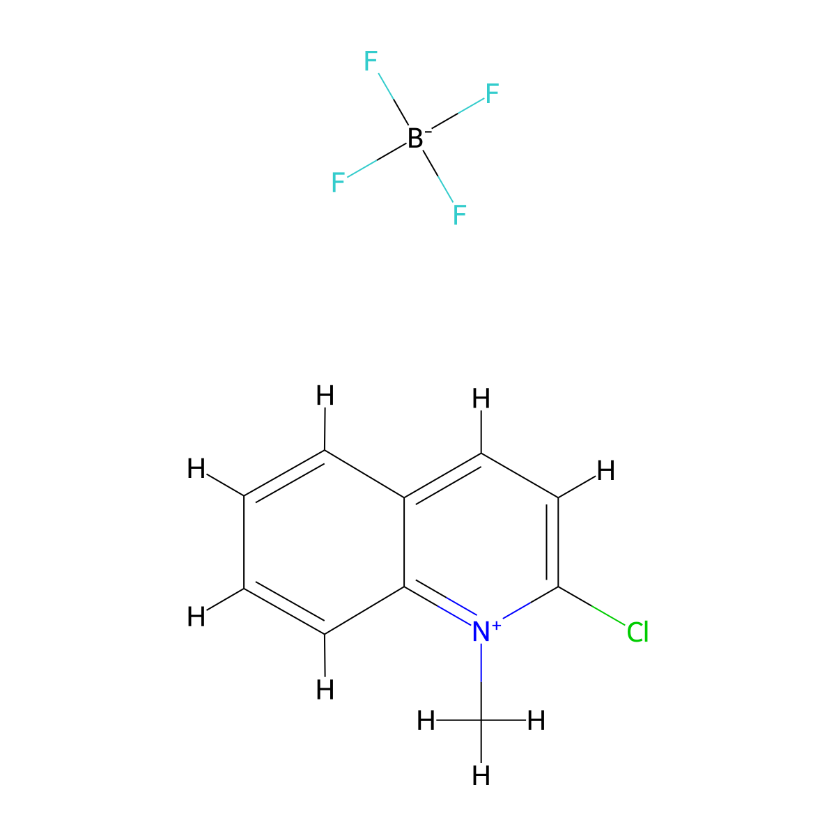 2-Chloro-1-methylquinolinium tetrafluoroborate molecular structure, CAS 16843-24-6