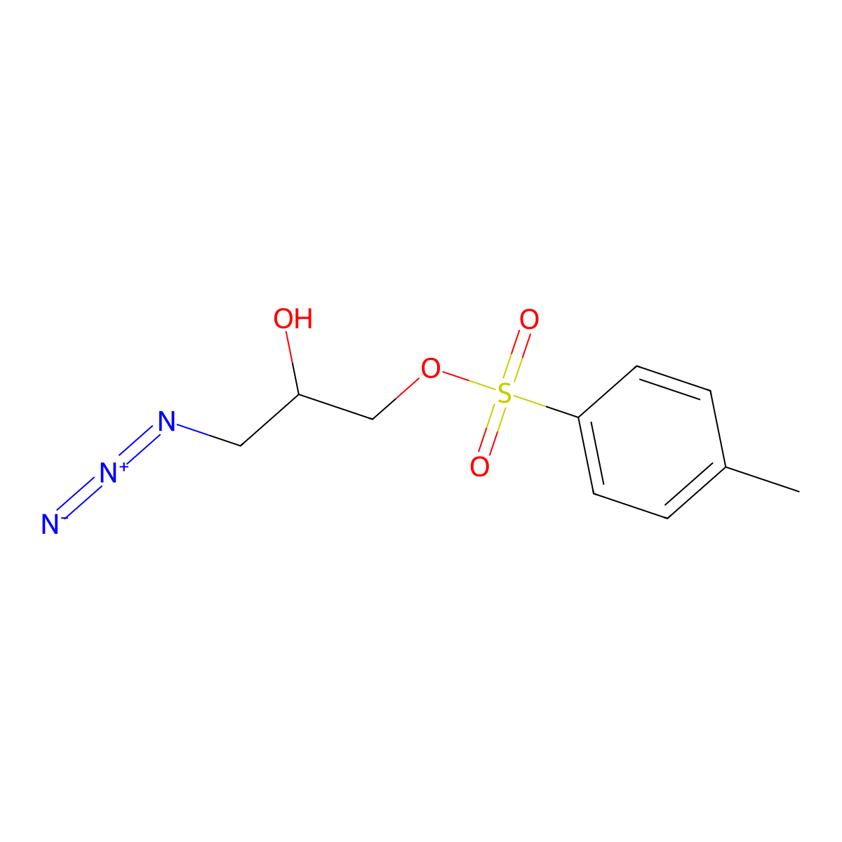 1-Azido-2-hydroxy-3-tosyloxypropane molecular structure, CAS 168431-73-0