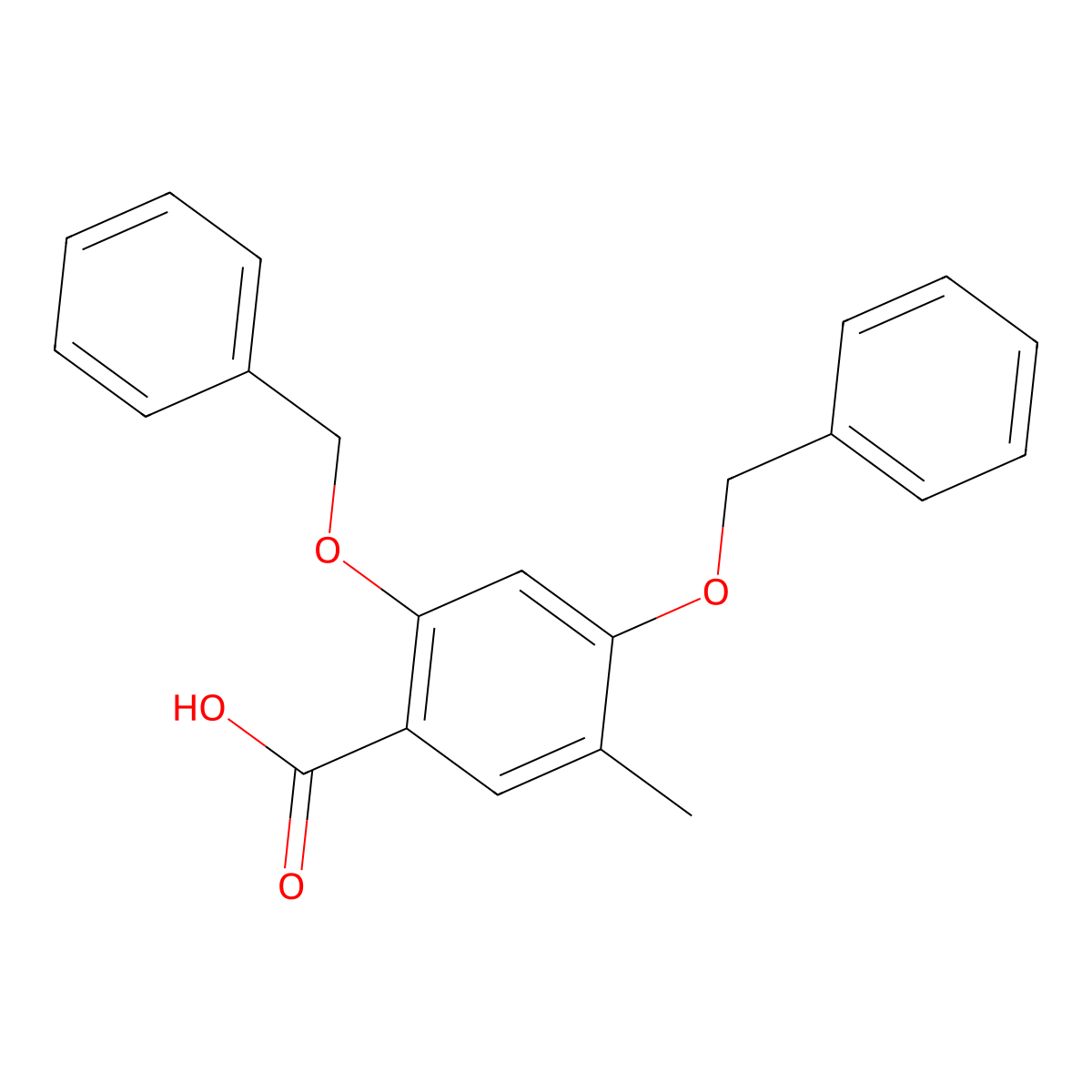 2,4-Bis(benzyloxy)-5-methylbenzoic acid molecular structure, CAS 1684387-73-2