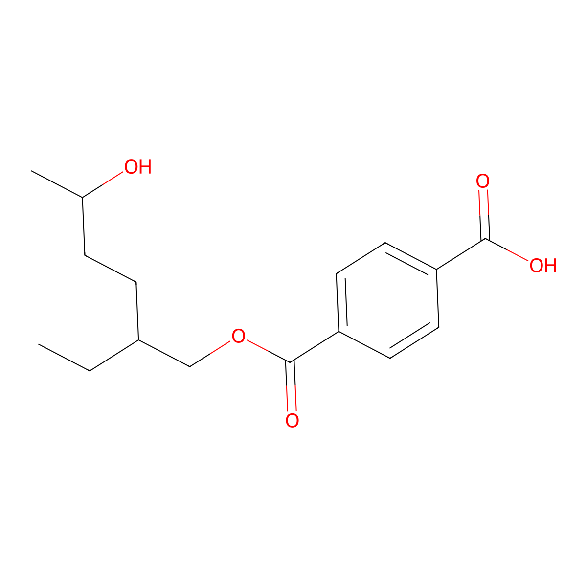 Mono-2-ethylHydroxyhexyl Terephthalate molecular structure, CAS 1684398-38-6