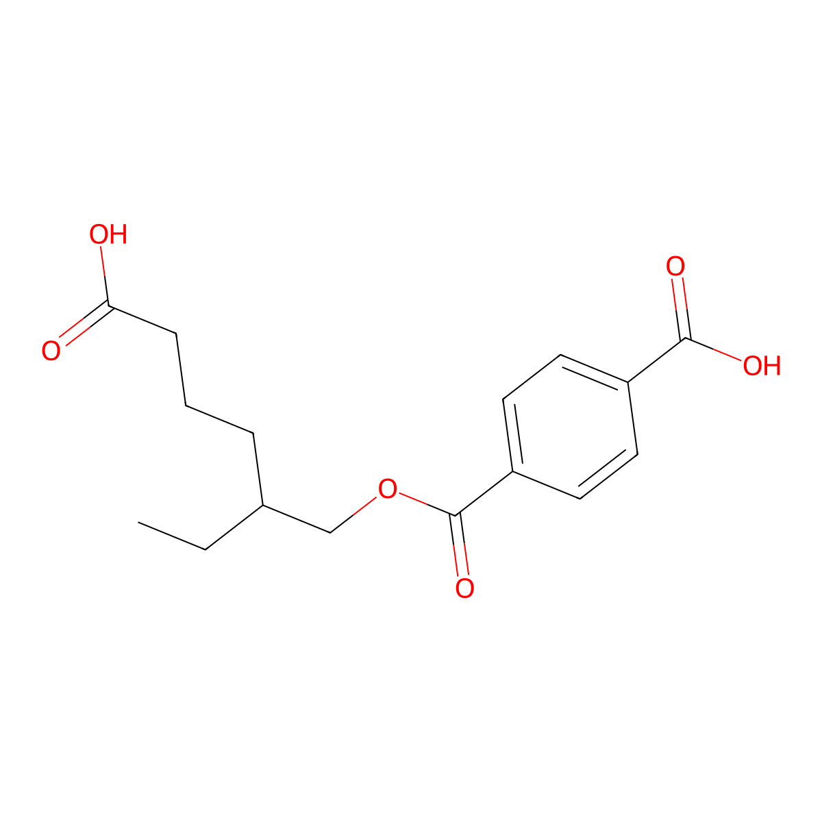 Mono-2-ethyl-5-carboxypentyl terephthalate molecular structure, CAS 1684398-42-2