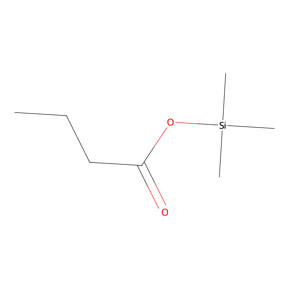 Butanoic acid, trimethylsilyl ester molecular structure, CAS 16844-99-8