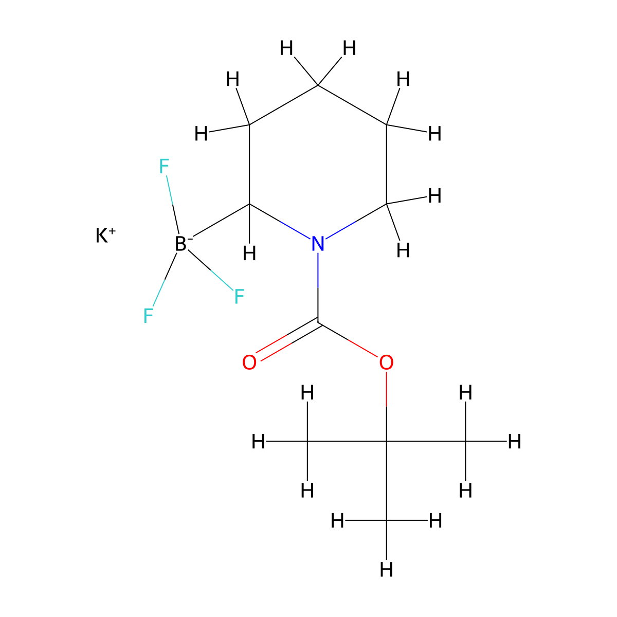 Potassium {1-[(tert-butoxy)carbonyl]piperidin-2-yl}trifluoroboranuide molecular structure, CAS 1684443-04-6