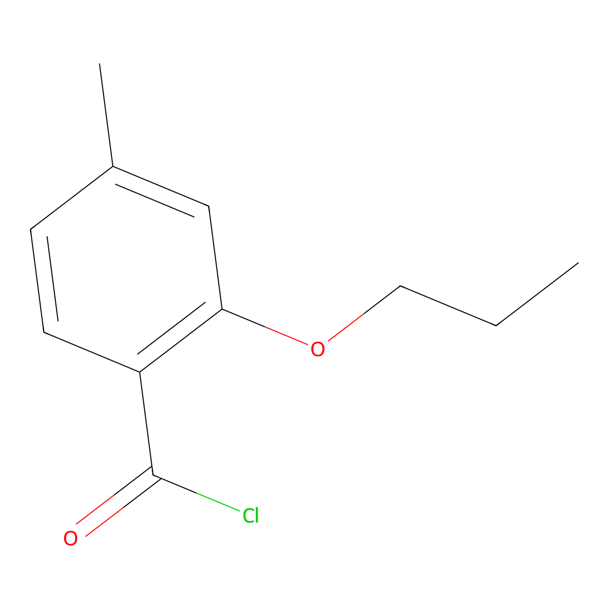 4-Methyl-2-propoxybenzoyl chloride molecular structure, CAS 168465-11-0