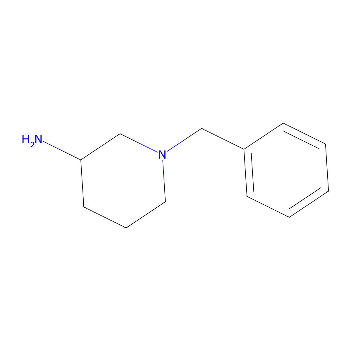 (S)-3-Amino-1-benzylpiperidine molecular structure, CAS 168466-85-1