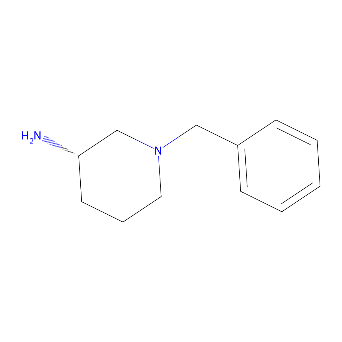 (S)-3-Amino-1-benzylpiperidine molecular structure, CAS 168466-85-1