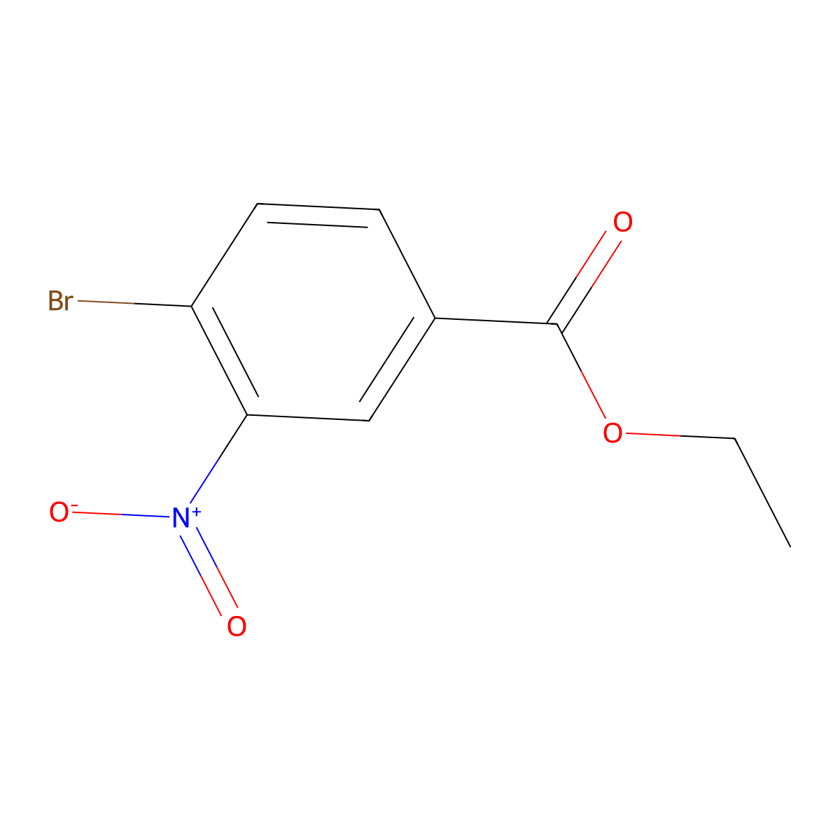 Ethyl 4-bromo-3-nitrobenzoate molecular structure, CAS 168473-87-8
