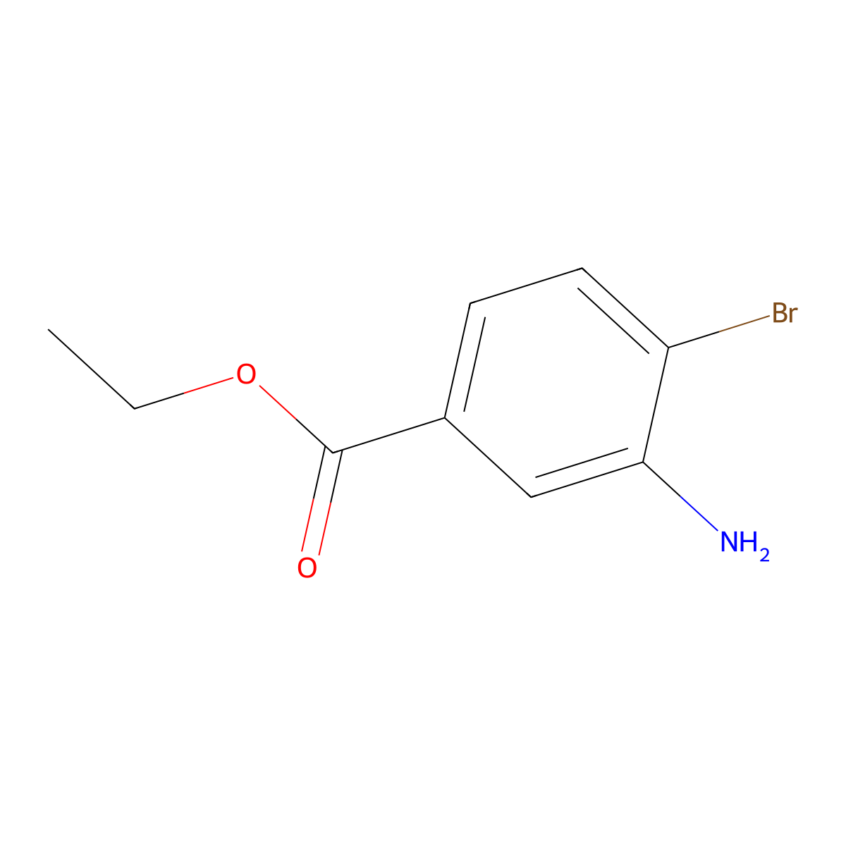 Ethyl 3-amino-4-bromobenzoate molecular structure, CAS 168473-88-9