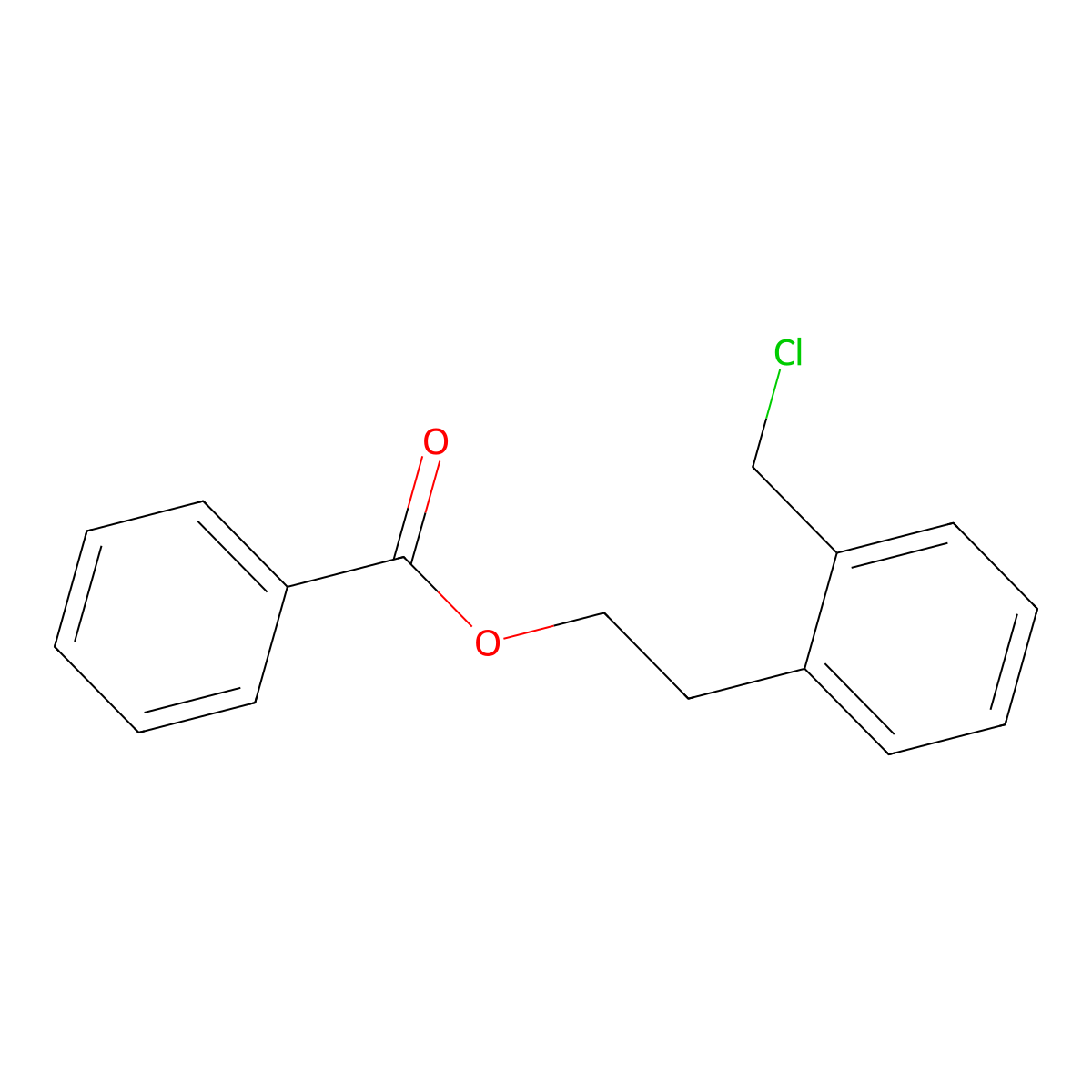 2-[2-(Chloromethyl)phenyl]ethyl benzoate molecular structure, CAS 168476-58-2
