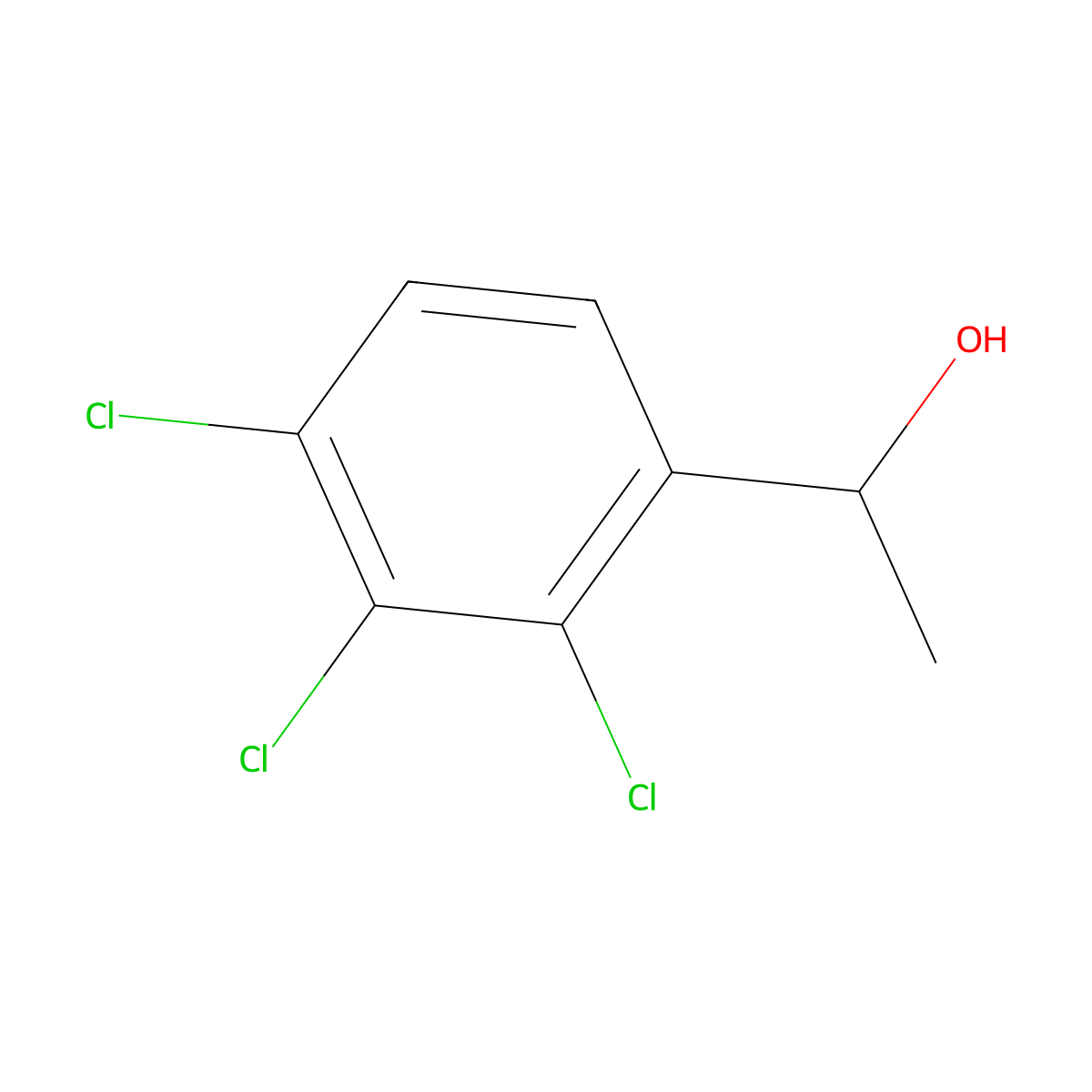 1-(2,3,4-Trichlorophenyl)ethan-1-ol molecular structure, CAS 168482-77-7