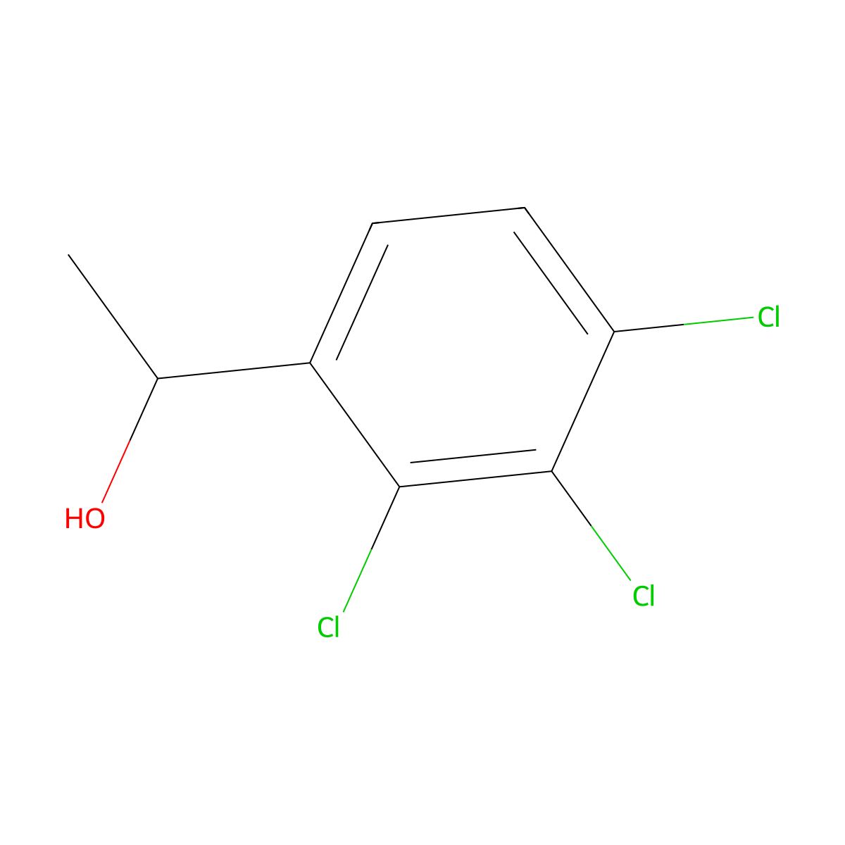 1-(2,3,4-Trichlorophenyl)ethan-1-ol molecular structure, CAS 168482-77-7