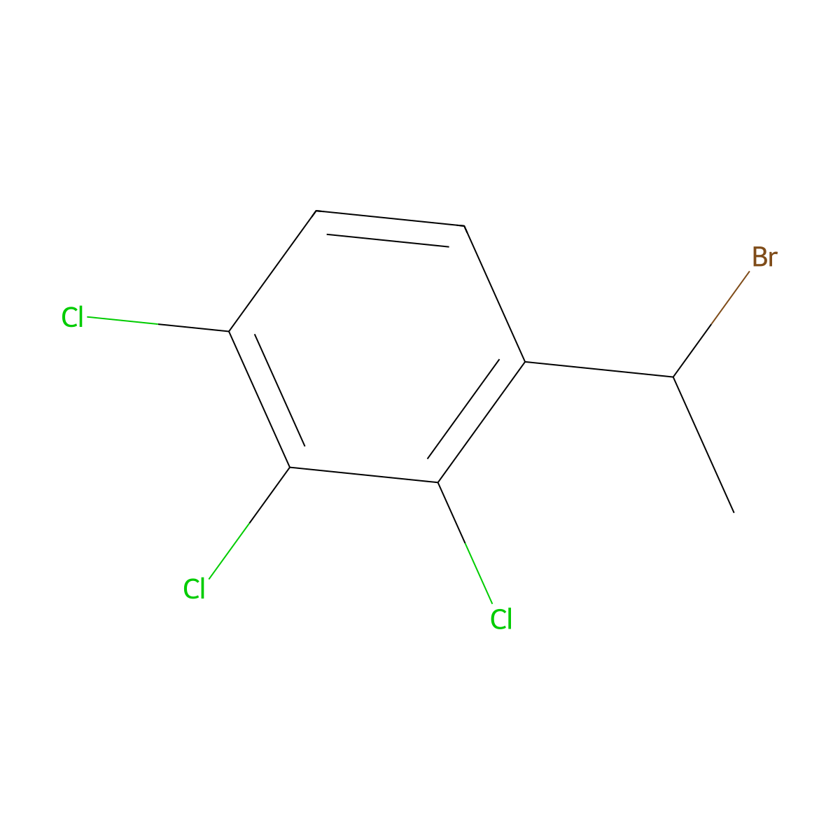 1-(1-Bromoethyl)-2,3,4-trichlorobenzene molecular structure, CAS 168482-78-8