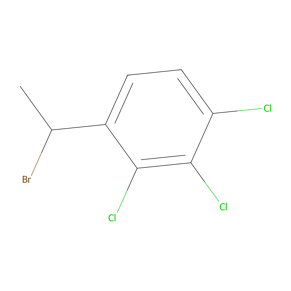 1-(1-Bromoethyl)-2,3,4-trichlorobenzene molecular structure, CAS 168482-78-8