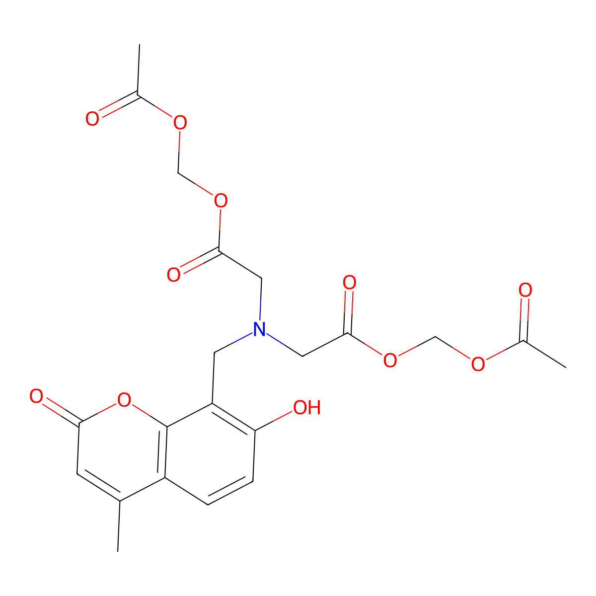 Calcein Blue AM molecular structure, CAS 168482-84-6
