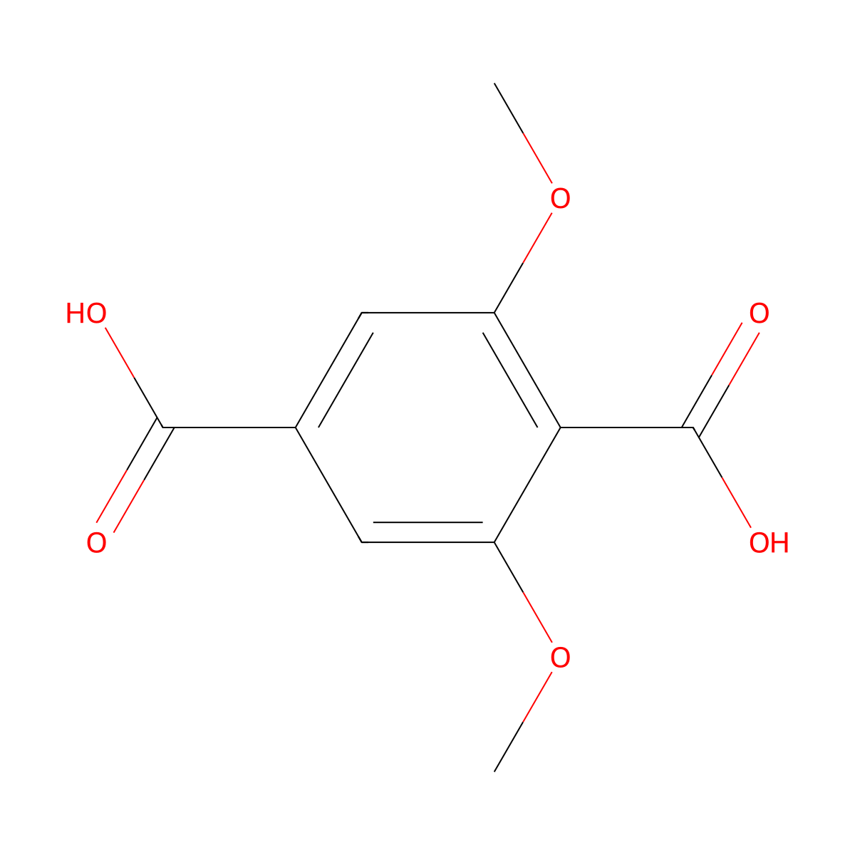 2,6-Dimethoxyterephthalic acid molecular structure, CAS 16849-69-7