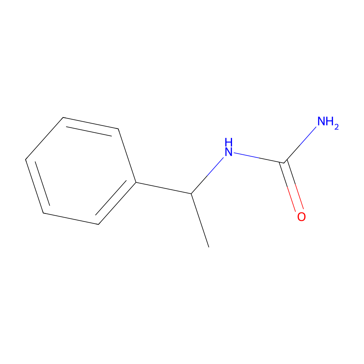 alpha-(N-1-phenethyl)urea molecular structure, CAS 16849-91-5