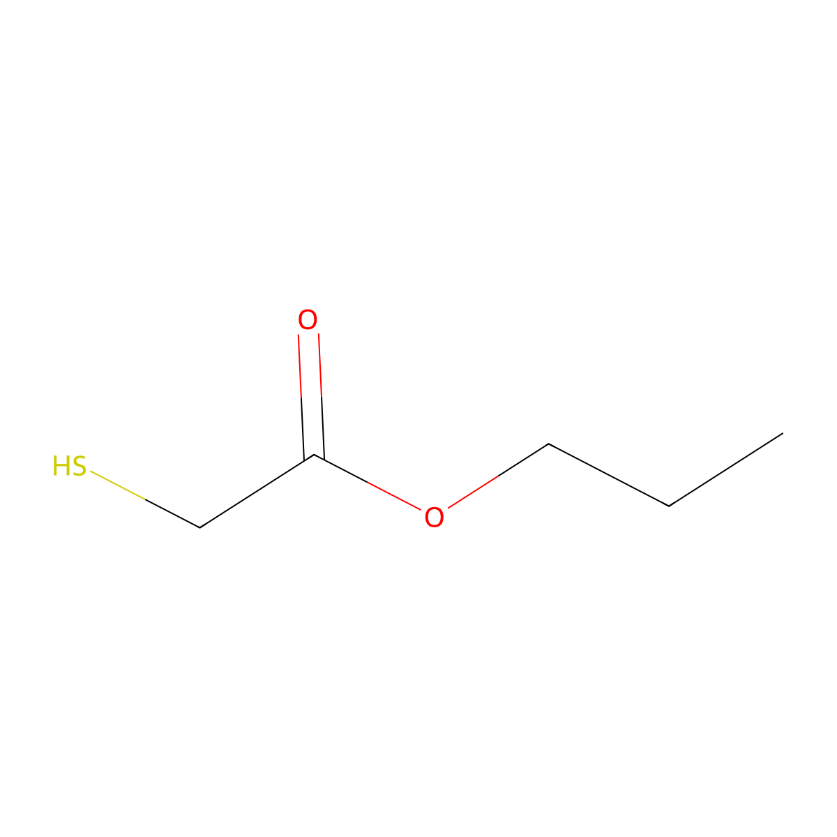 Propyl 2-sulfanylacetate molecular structure, CAS 16849-94-8