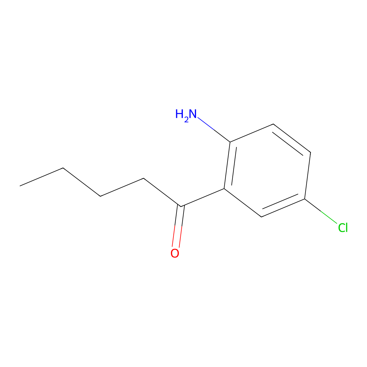 1-(2-Amino-5-chlorophenyl)pentan-1-one molecular structure, CAS 1685-18-3
