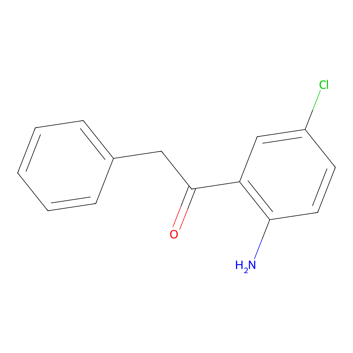 1-(2-Amino-5-chlorophenyl)-2-phenylethan-1-one molecular structure, CAS 1685-25-2