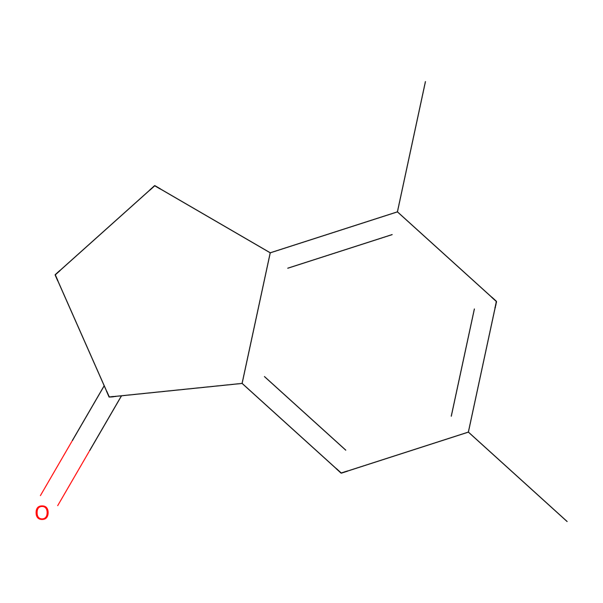 1H-inden-1-one, 2,3-dihydro-4,6-dimethyl- molecular structure, CAS 1685-81-0