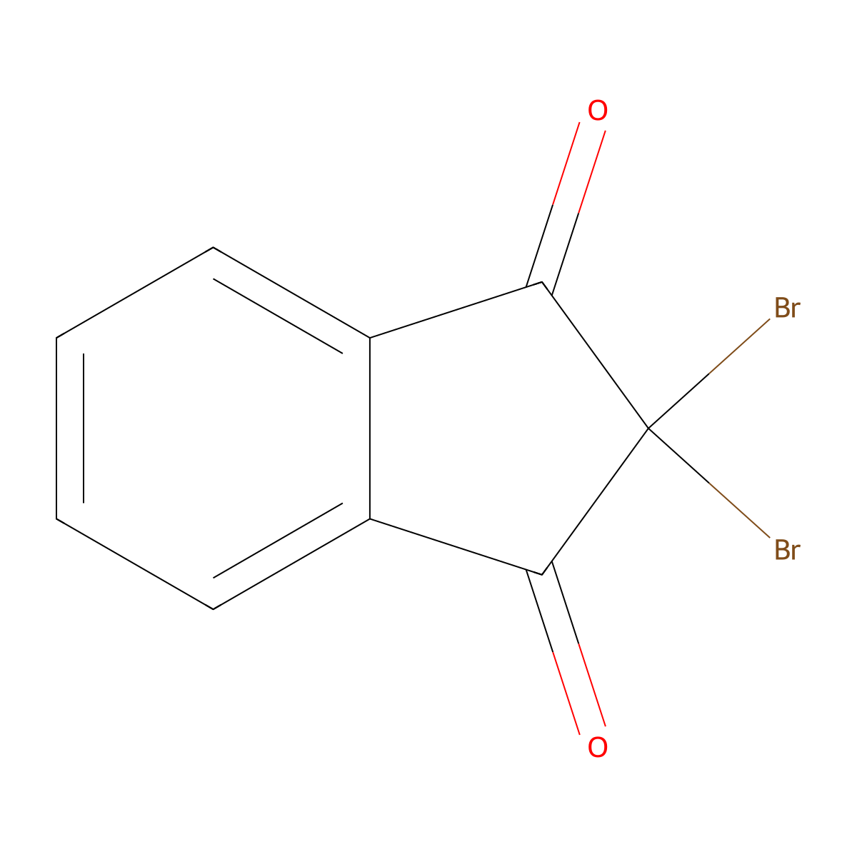 2,2-Dibromo-1H-indene-1,3(2H)-dione molecular structure, CAS 1685-97-8