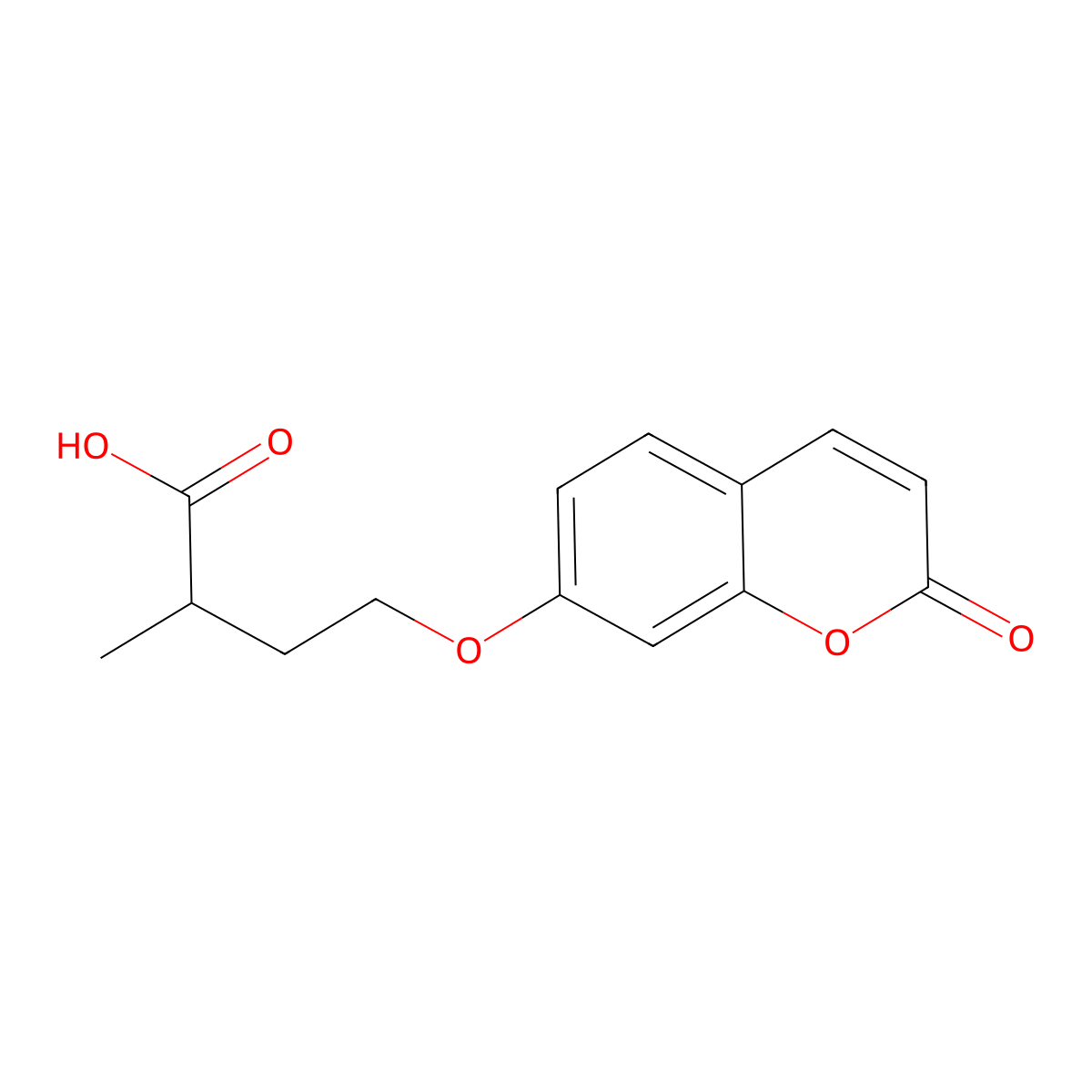 7-(3'-Carboxybutoxy)coumarin molecular structure, CAS 16851-01-7