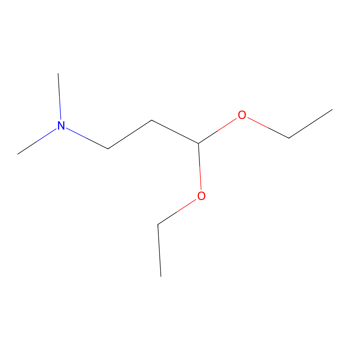 (3,3-Diethoxypropyl)dimethylamine molecular structure, CAS 16851-30-2