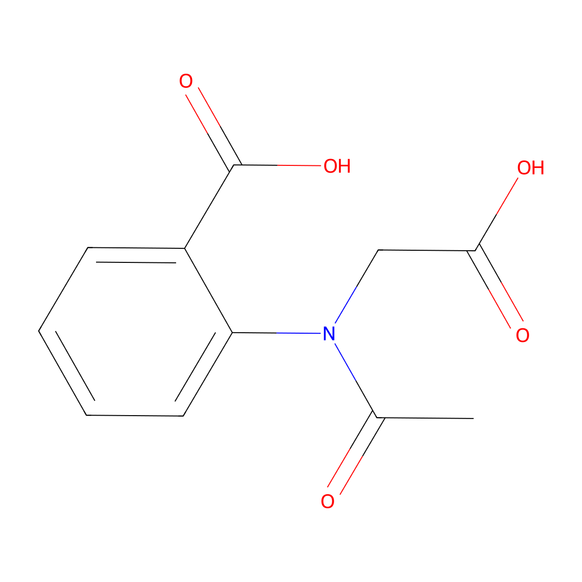 2-[Acetyl(carboxymethyl)amino]benzoic acid molecular structure, CAS 16851-69-7