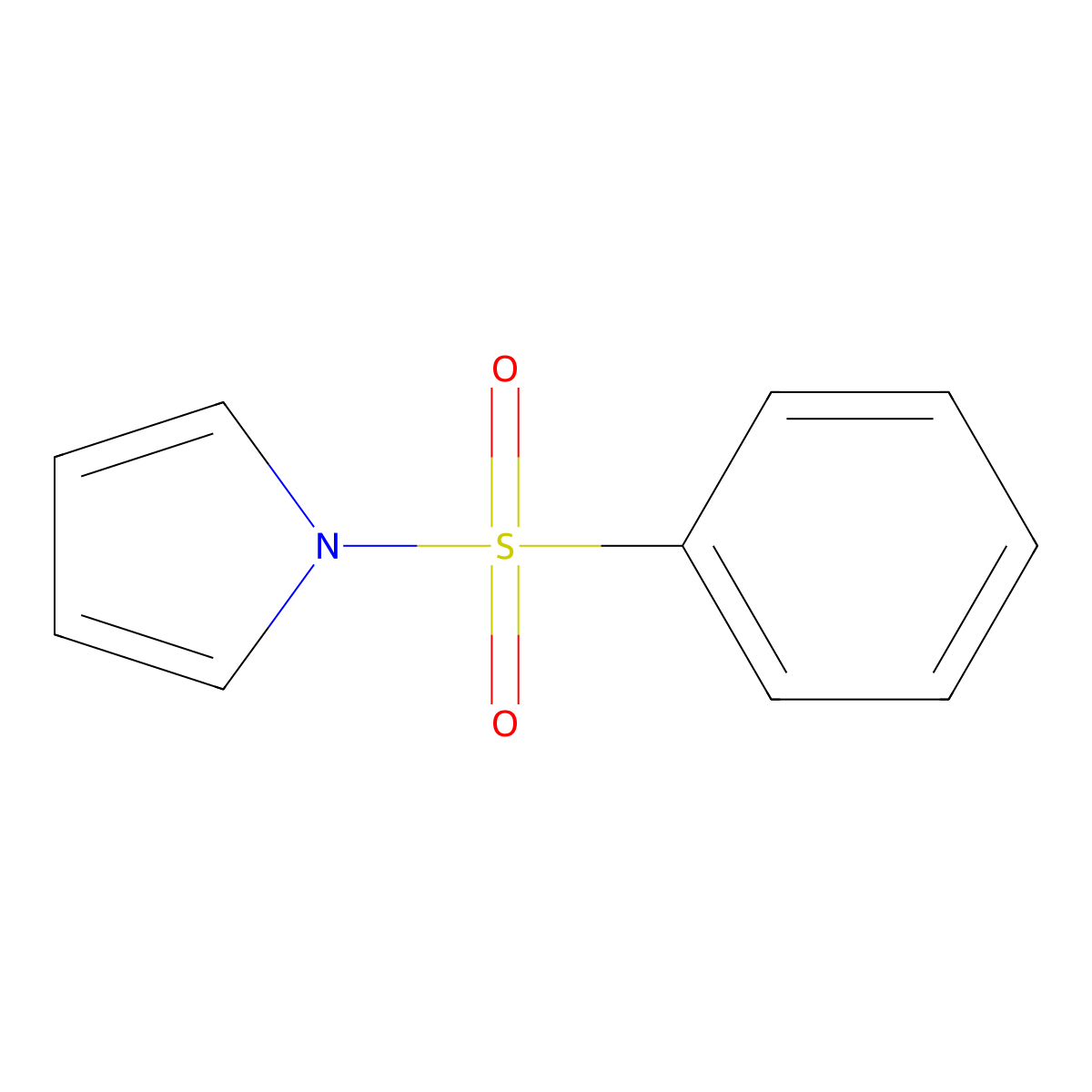 1-Phenylsulfonylpyrrole molecular structure, CAS 16851-82-4