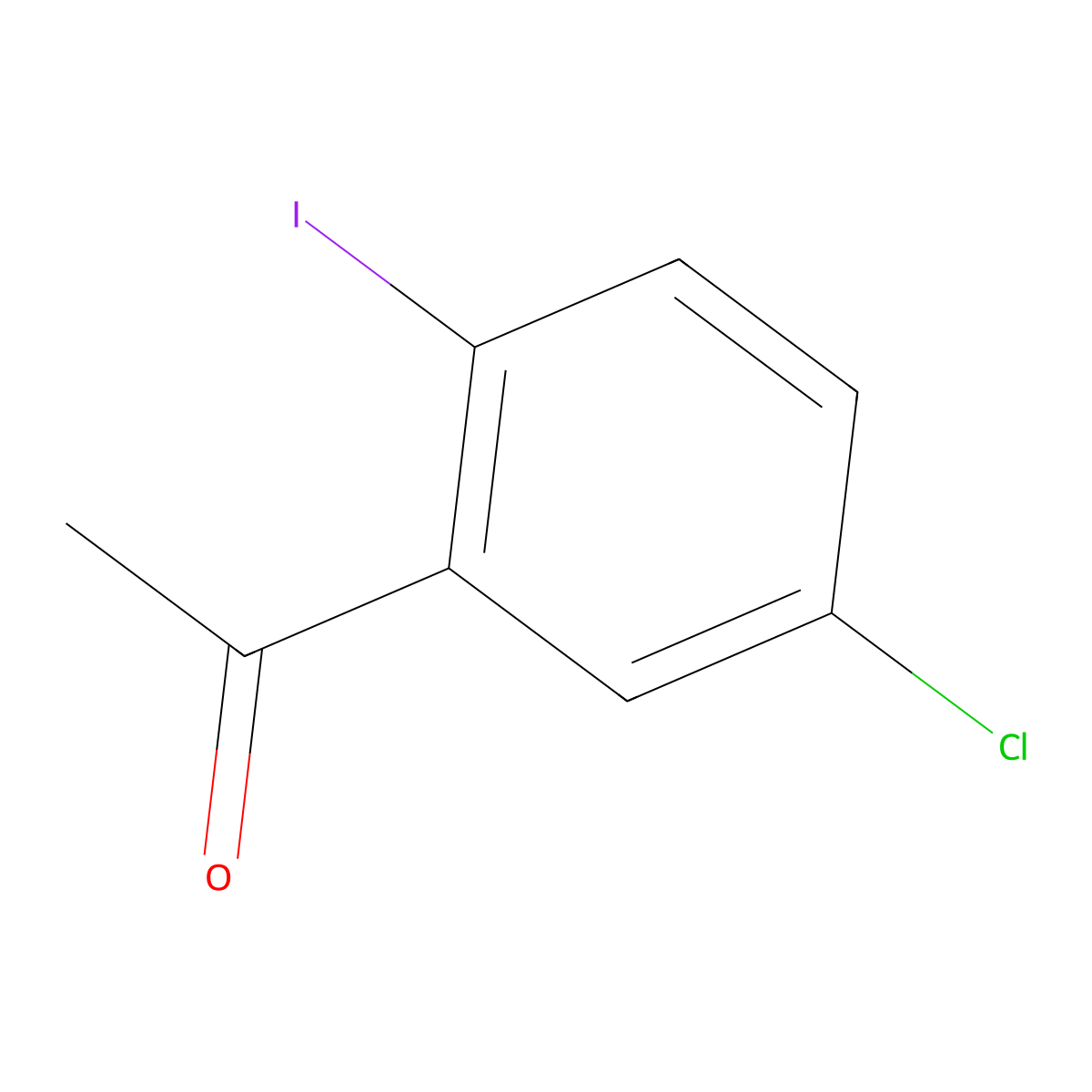 1-(5-Chloro-2-iodophenyl)ethanone molecular structure, CAS 1685280-86-7