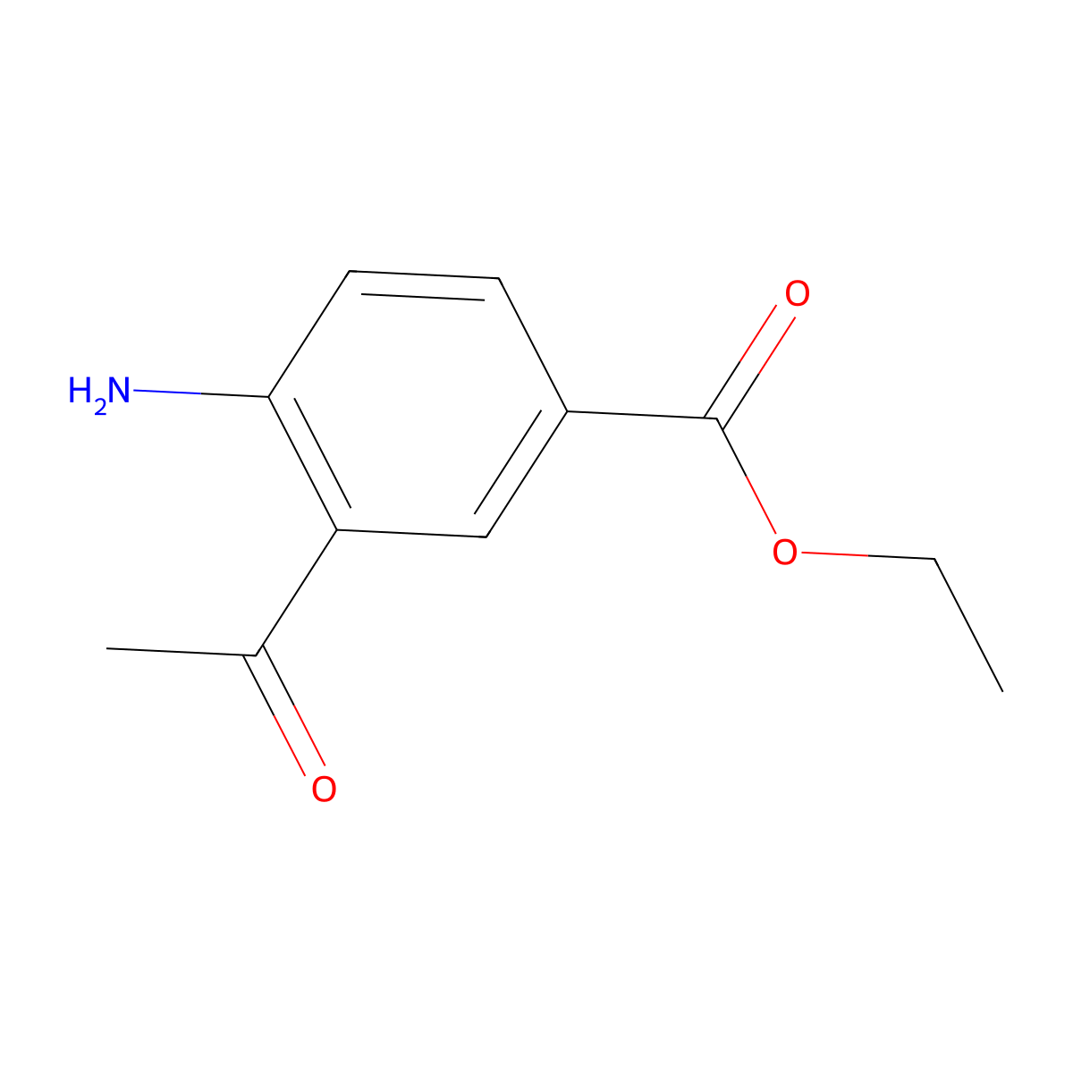 Ethyl 3-acetyl-4-aminobenzoate molecular structure, CAS 1685281-10-0